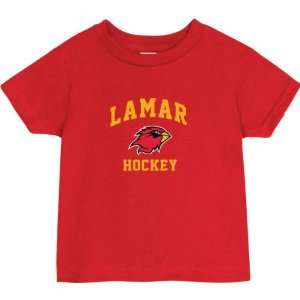 Lamar Cardinals Red Toddler/Kids Hockey Arch T Shirt  