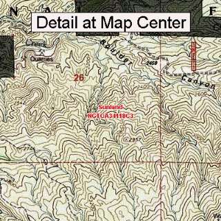   Topographic Quadrangle Map   Sunland, California (Folded/Waterproof