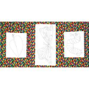   Coloring Book Panel Multi Fabric By The Panel Arts, Crafts & Sewing