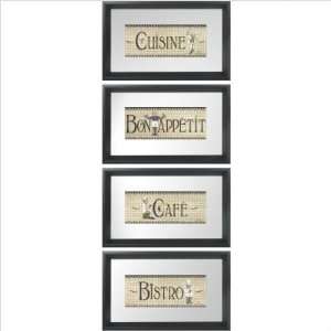  Wall 4 pc. Set with Bistro, Cafe, Bon Appetit and Cuisine 