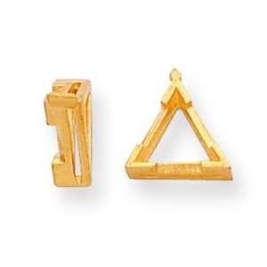  14K Gold Triangle Airline V End Setting 4.5mm