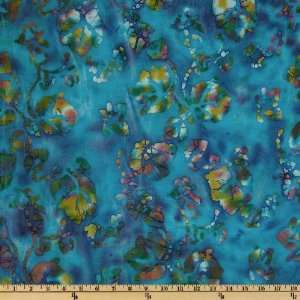  43 Wide Indian Batik Abstract Blue Fabric By The Yard 