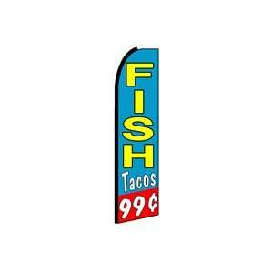  Fish Tacos 99¢ (Red/Yellow/Blue) Feather Banner Flag (11 
