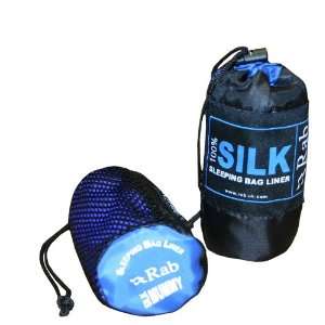 Rab 100% Silk Sleeping Bag Liner Blue, Traveller  Sports 