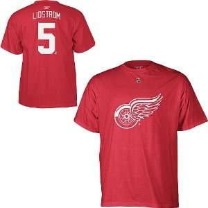  Detroit Red Wings Nicklas Lidstrom Player Name & Number T 