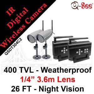   QSDT304C2 2 Pack Digital Wireless Camera and Receiver