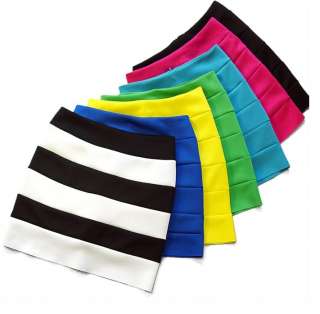 BRAND NEW Colorful Candy Stretchable A Skirt Mini Skirt for Lady Free 