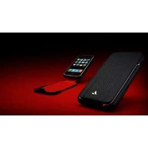  Vaja Black/Red Limited Edition Leather Flip Case for Apple 