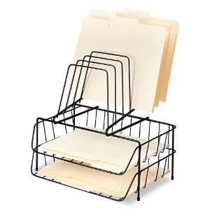  Products   Fellowes   Double Tray w/Step File, 8 Sections, Wire 