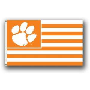   Clemson Tigers Stripes 3 by 5 Foot Flag w/Grommets 