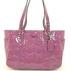NWT COACH GALLERY EMBOSSED PATENT TOTE PINK ROSE 17728