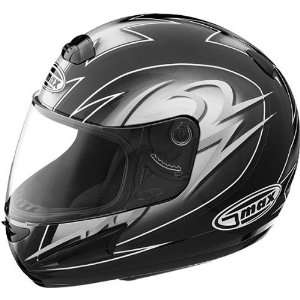  GMAX GM38 Mens Street Motorcycle Helmet   Black/Silver 