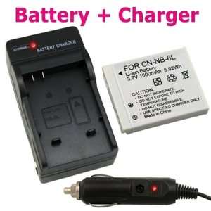 Compatible Li Ion Battery + Battery Charger for Canon Digital IXUS 105 