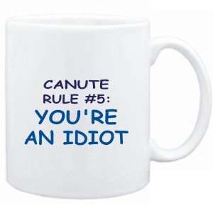 Mug White  Canute Rule #5 Youre an idiot  Male Names  