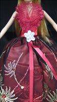 New Cocktail Dress Lace Clothes for Barbie Doll C18 Red  