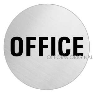  Stainless Steel Door Sign Pictogram Office Ø 3 inches 