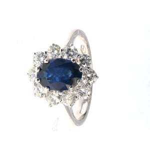  18Carati Sapphire and diamond ring 1,00 ct.   AF0337 8 