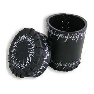  Black Leather Elvish Dice Cup Toys & Games
