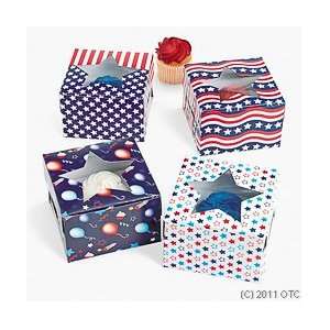  Cardboard Patriotic Cupcake Boxes (pack of 1 dozen) Toys 