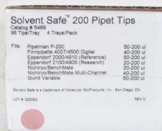 MBP 5469 Solvent Safe 200 Carbon Filter Pipet Tips  