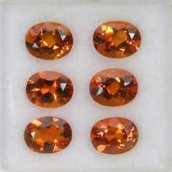 10.46 CTS. CALIBRATE MADEIRA CITRINE OVAL 9X7 MM 6 PCS  
