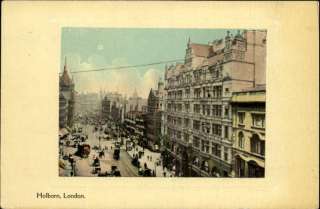 LONDON ENGLAND Holborn Street Scene c1910 Postcard  