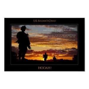  United States Soldiers Creed Print