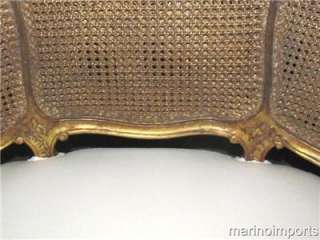 French Louis XV Caned Cane Corbeille Settee Chair half  