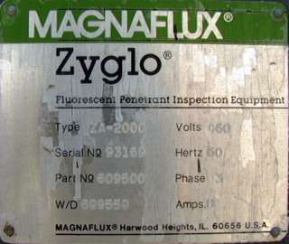 MagnaFlux Zyglo Dye Penetrant Inspection Station ZA2000  