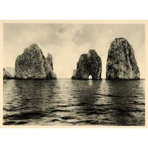   Sea Stacks LImestone Rocks   Original Photogravure
