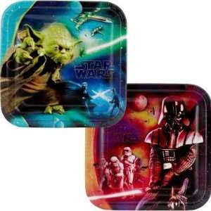  Star Wars 3D Feel the Force Square Dessert Plates Health 