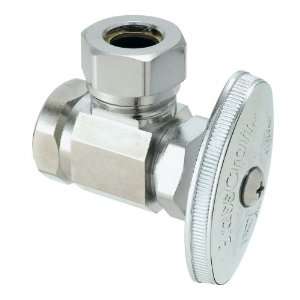   Inch nom Comp by 7/16 Inch and 1/2 Inch Slip Joint Angle Stop, Chrome