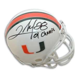  Clinton Portis University of Miami Mini Helmet Sports 