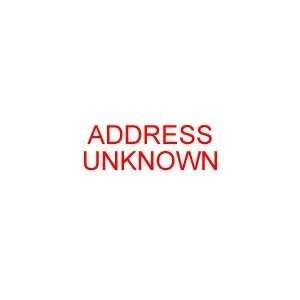   ADDRESS UNKNOWN Rubber Stamp for mail use self inking