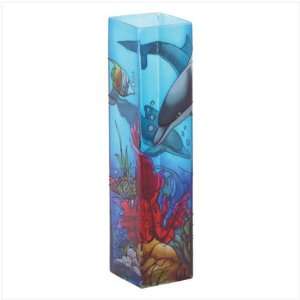 Dolphin Stained Glass Vase