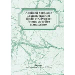  Apollonii Sophistae Lexicon graecum Iliadis et Odysseae Primus 