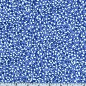  45 Wide Pocketful Of Posies Berries Blue Fabric By The 