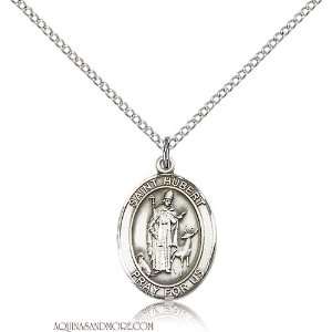  St. Hubert of Liege Medium Sterling Silver Medal Jewelry