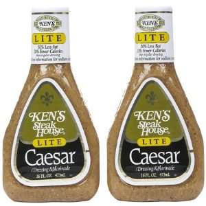  Kens Light Ceasar Dressing, 16 oz, 2 ct (Quantity of 3 