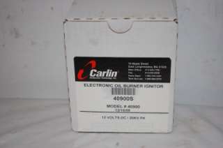 Carlin Electronic Oil Burner Ignitor 12V 40900S NEW 40900  