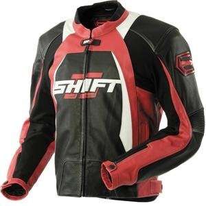  Shift Racing SR1 Leather Jacket   2X Large/Black/Red 
