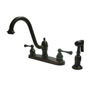   PKB3115BLBS 8 inch centerset kitchen faucet with metal side sprayer