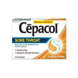  Cepacol Sore Throat Lozenges   Honey Lemon 16 Count 