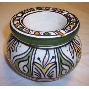   Handmade Two Piece Ceramic Medium Ashtray,by Treasures of Morocco