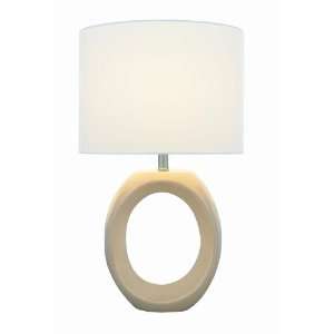 Lite Source LS 21505IVY Cerchio Ceramic Table Lamp, Ivory 