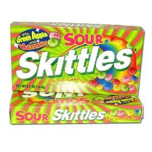 Skittles Sour Concession Box (Pack of 12)  Grocery 