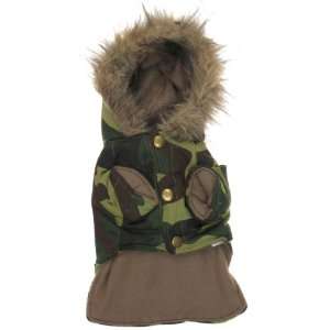  Capelli New York Camo Parka With Military Patch Green 