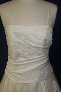 New Long Informal Wedding Gown Prom Ball Dress Gala Ivory 2XL 16 