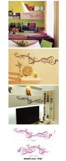 Vines Flowers Pattern Home Mural Decor Wall Stickers  