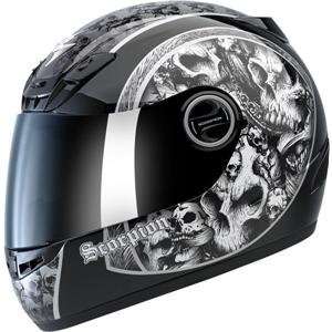  Scorpion EXO 400 Skull Bucket Helmet   2X Large/Black 